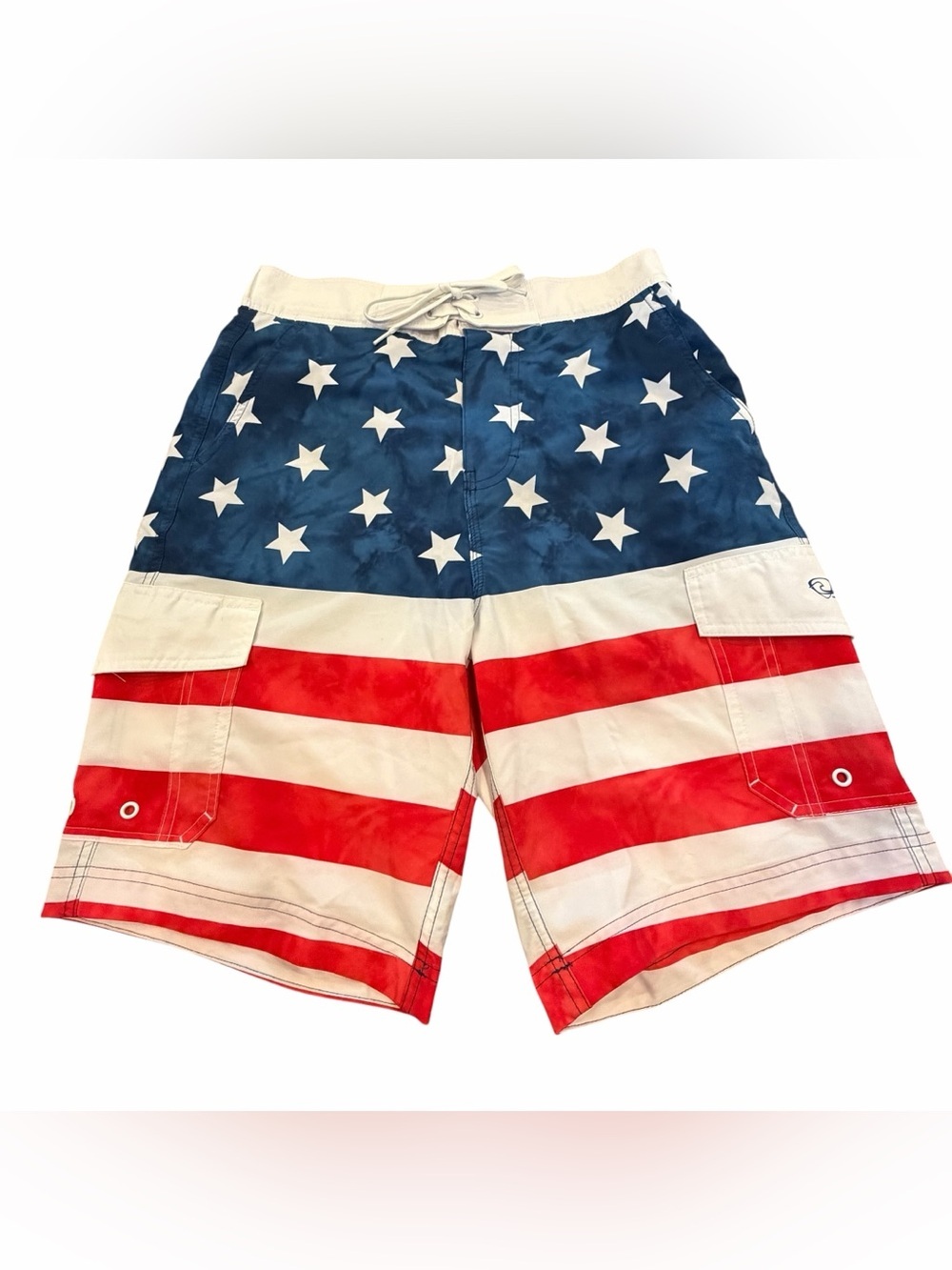 American Flag Stars & Stripes Swim Trunks - Red, White & Blue